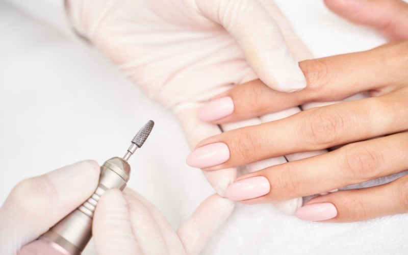 Gel Nail Extension with Dry Manicure